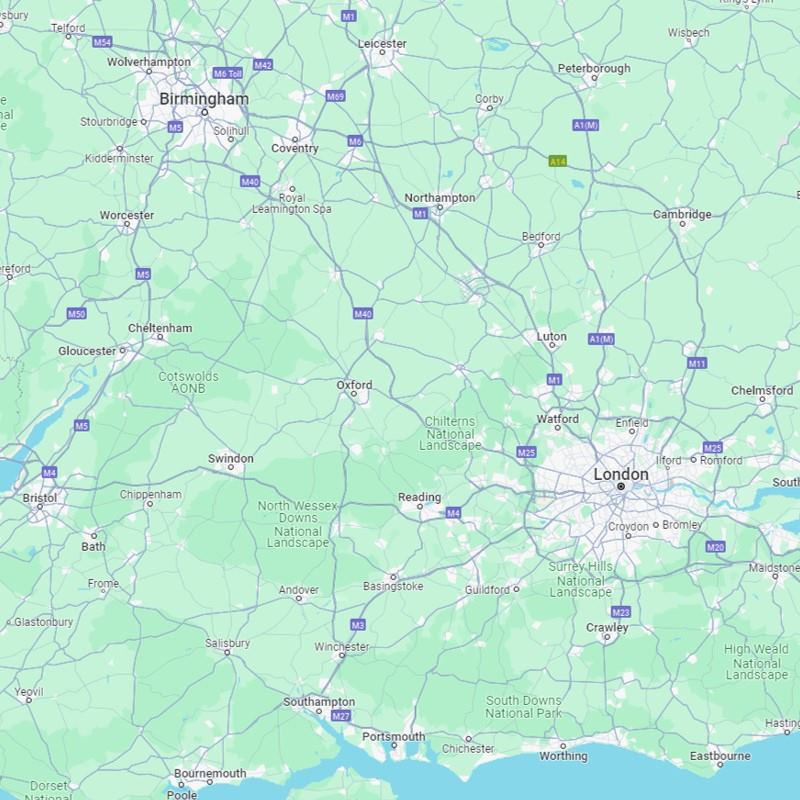 map of parts of south west England