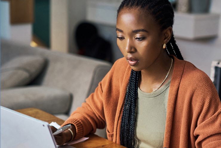 Woman at laptop