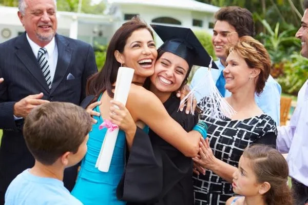Parents with graduated daughter
