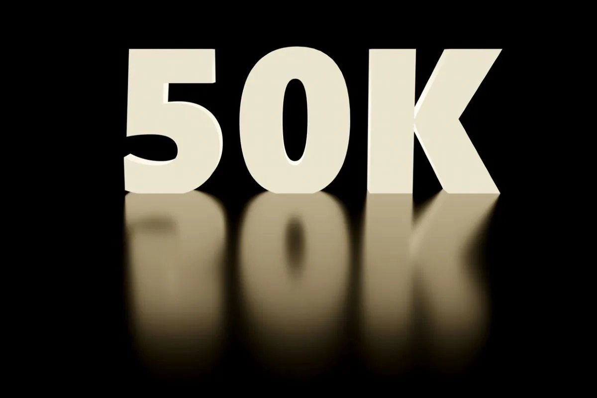 Luxury glowing sign 50k