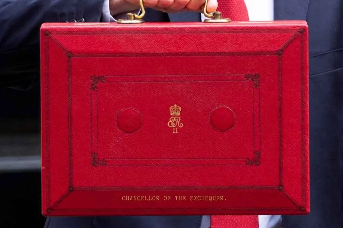 red suitcase - budget day