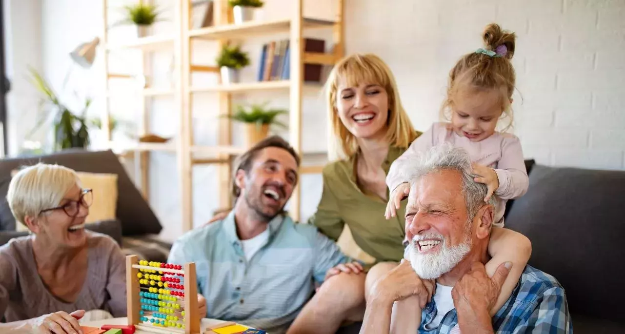 A family spending time together