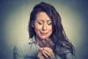Sad young woman tired of restrictions craving sweets chocolate