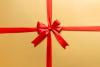 A ribbon tied around a gift