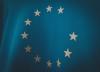 An edited version of the EU flag, with one star missing.