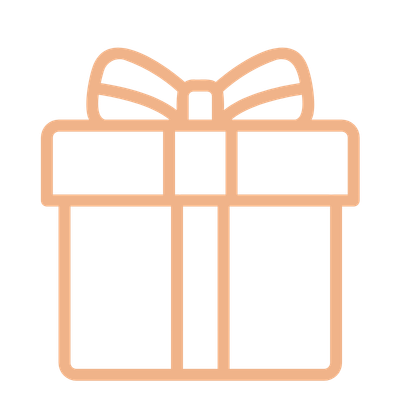 An icon representing a gift.